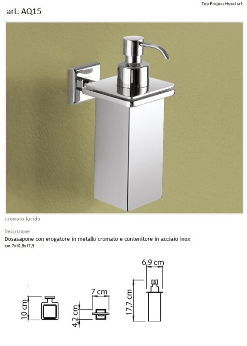 QUADRO DISPENSER SAPONE ACCIAIO - immagine 2