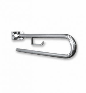BARRA RIBALTABILE INOX CON PORTAROTOLO - AUSILIO ALLA MOBILITÀ