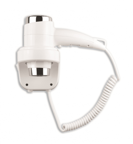 ASCIUGACAPELLI CON BASE A MURO BIANCO 1500 W