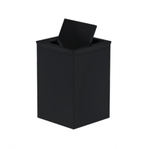 CESTINO QUADRATO NERO OPACO