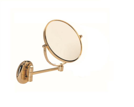 SPECCHIO INGRANDITORE, FINITURA ORO ø 18 cm