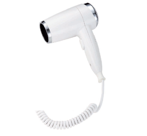 ASCIUGACAPELLI DA CASSETTO BIANCO CON FINITURE CROMO