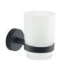 PORTASPAZZOLINI INOX SERIE BLACK, NERO OPACO